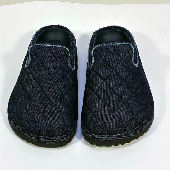 Birkenstock 1774 Eliscu Quilted Denim Slide Clogs Mules Dark Wash Denim 6 37 NEW - Picture 4 of 17